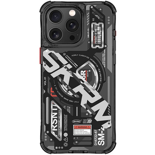 Apple iPhone 15 Pro Uyumlu Kılıf Magsafe Şarj Özellikli Katmanlı Makine Temalı SkinArma Ekho Kapak