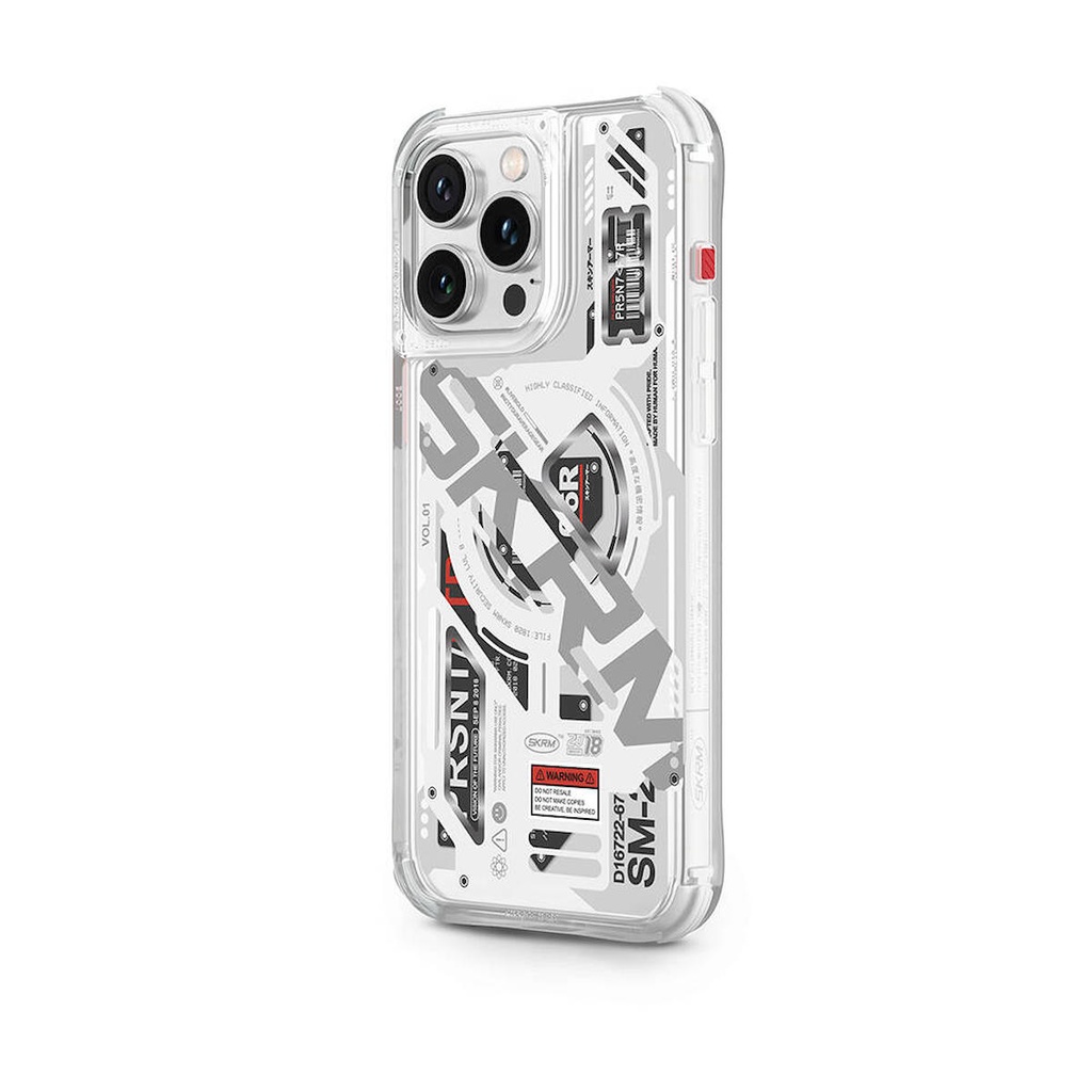 Apple iPhone 15 Pro Max Uyumlu Kılıf Magsafe Şarj Özellikli Katmanlı Makine Temalı SkinArma Ekho Kapak