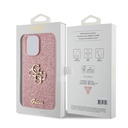 Apple iPhone 14 Pro Max Uyumlu Kılıf Guess Orjinal Lisanslı 4G Büyük Metal Logolu Glitter Kapak - 21