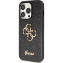 Apple iPhone 14 Pro Max Uyumlu Kılıf Guess Orjinal Lisanslı 4G Büyük Metal Logolu Glitter Kapak