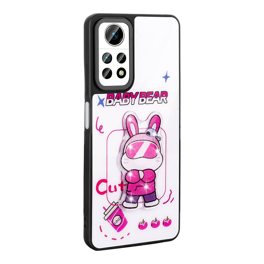 Xiaomi Redmi Note 12 Pro 4G Uyumlu Kılıf Parlayan Kabartmalı İkonik Figürlü Zore Amas Silikon Kapak - 6