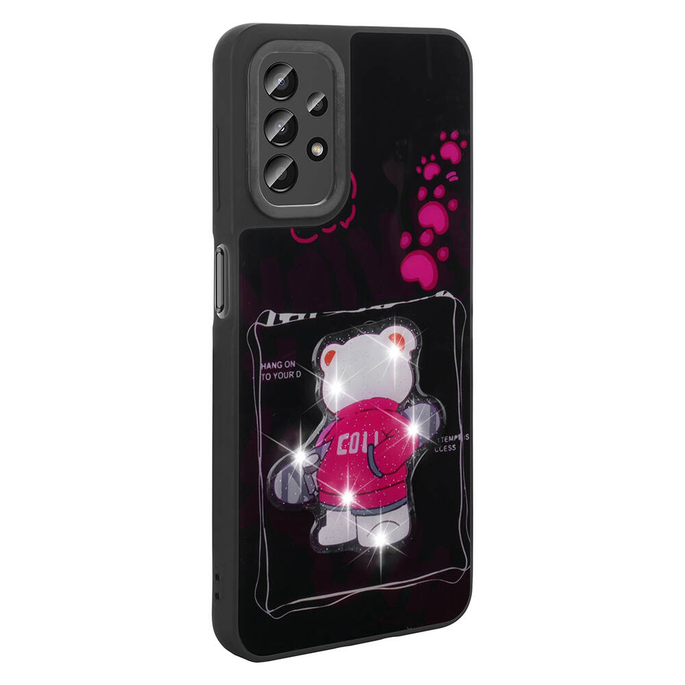 Samsung Galaxy A13 4G Uyumlu Kılıf Parlayan Kabartmalı İkonik Figürlü Zore Amas Silikon Kapak - 1