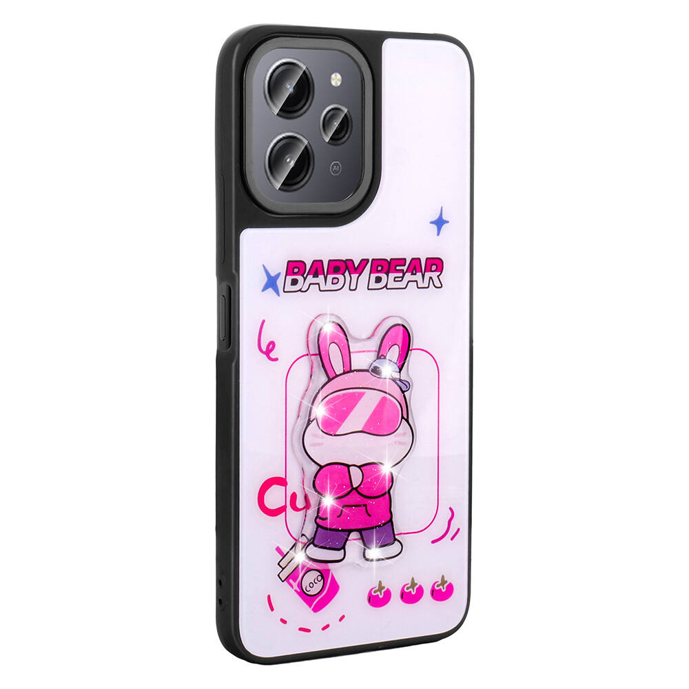 Xiaomi Redmi 12 Uyumlu 4G Kılıf Parlayan Kabartmalı İkonik Figürlü Zore Amas Silikon Kapak - 2