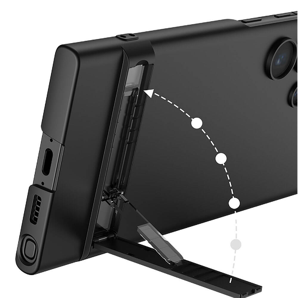 Samsung Galaxy S24 Ultra Uyumlu Kılıf Zore Kamera Korumalı Dikey Standlı Ays Kapak - 3
