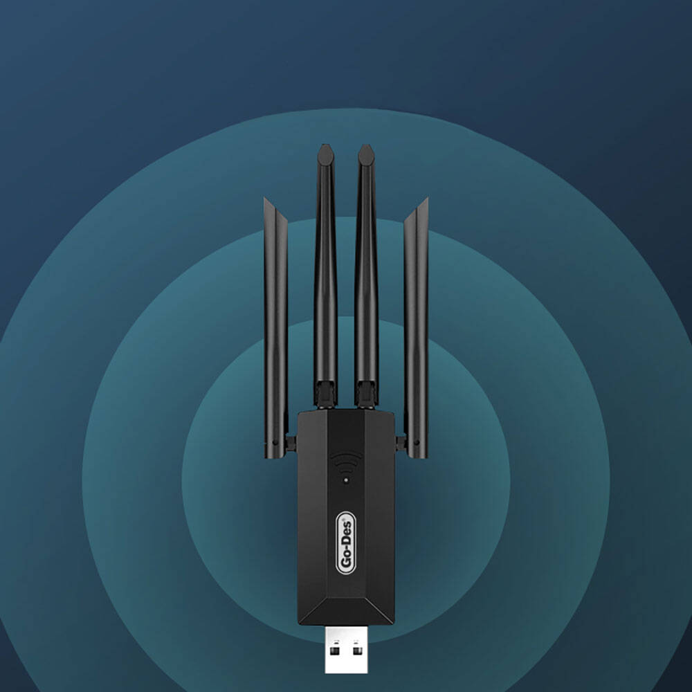 Go Des GD-BT318 Çift Bantlı 1200m 300Mbps 4 Antenli Kablosuz İnternet Sağlayıcı USB WiFi Adaptör - 12