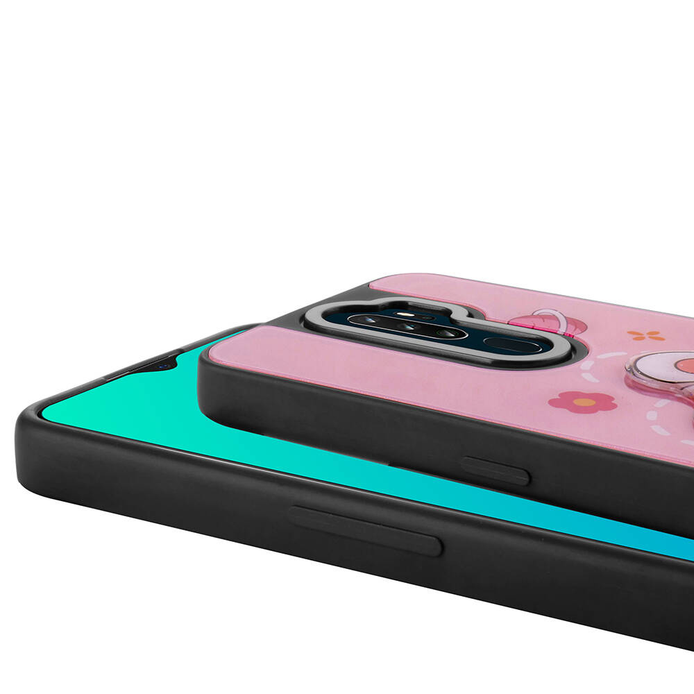 Oppo A9 2020 Uyumlu Kılıf Parlayan Kabartmalı İkonik Figürlü Zore Amas Silikon Kapak - 5