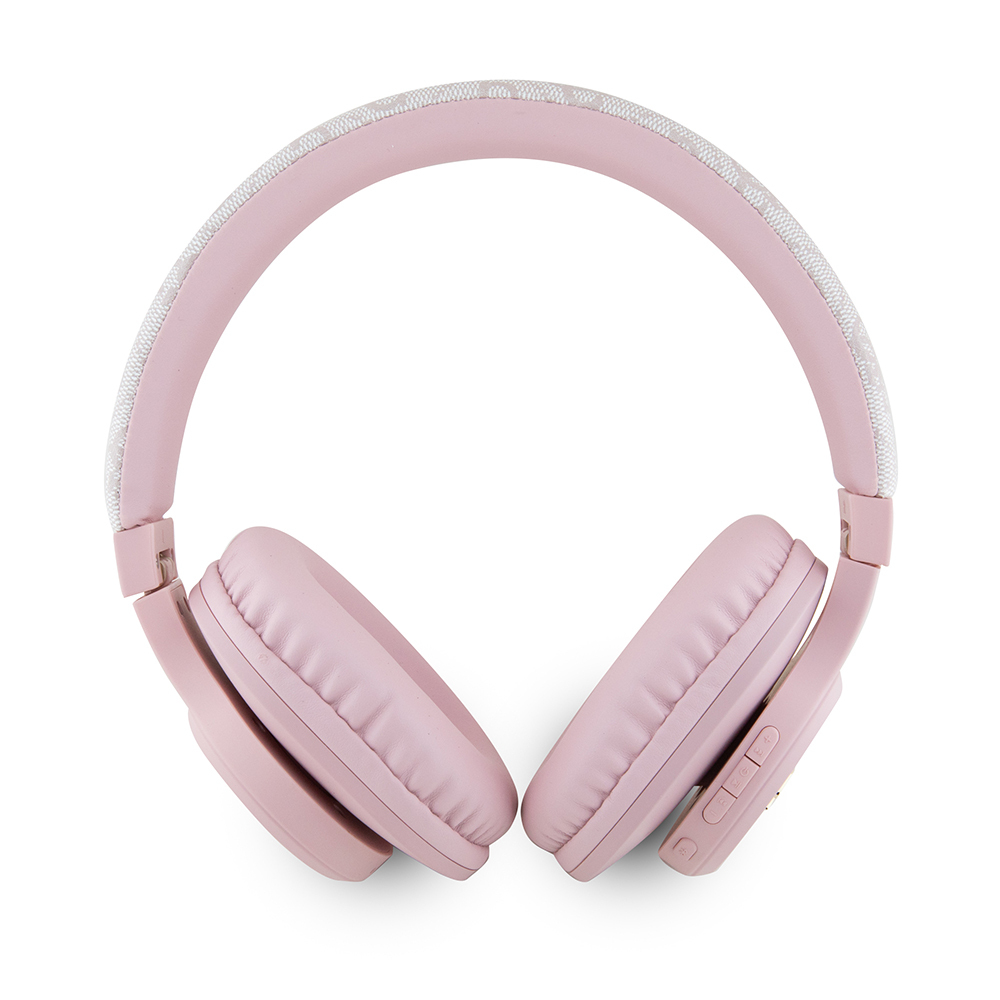 Guess Orjinal Lisanslı PU 4G Desenli Metal Yazı Logolu Tone On Tone Kulak Üstü Bluetooth Kulaklık - 6