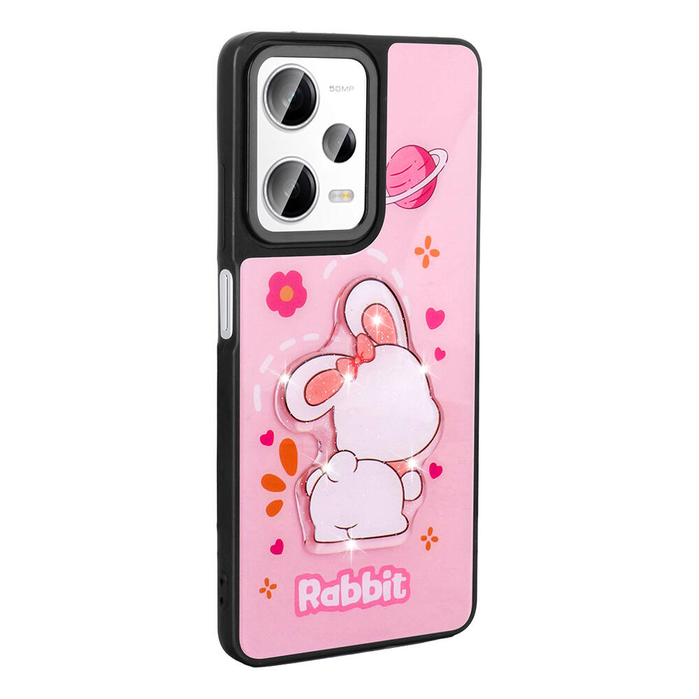 Xiaomi Redmi Note 12 Pro 5G Uyumlu Kılıf Parlayan Kabartmalı İkonik Figürlü Zore Amas Silikon Kapak - 6