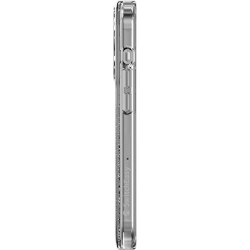 Apple iPhone 15 Pro Uyumlu Kılıf Magsafe Şarj Özellikli Parlayan Simli Şeffaf Lisanslı Switcheasy Starfield-M Kapak