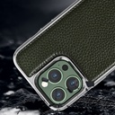 Apple iPhone 13 Uyumlu Kılıf Wiwu Genuine Leather Silver Calfskin Orjinal Deri Kapak - 7