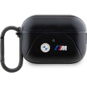 Apple Airpods Pro 2 Uyumlu Kılıf BMW Orjinal Lisanslı PU Deri Tasarımlı 3 Renk Çizgili Çift Metal Logolu Kapak