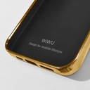 Apple iPhone 13 Pro Uyumlu Kılıf Wiwu Genuine Leather Gold Calfskin Orjinal Deri Kapak - 5