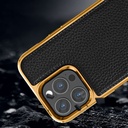 Apple iPhone 13 Pro Uyumlu Kılıf Wiwu Genuine Leather Gold Calfskin Orjinal Deri Kapak - 6