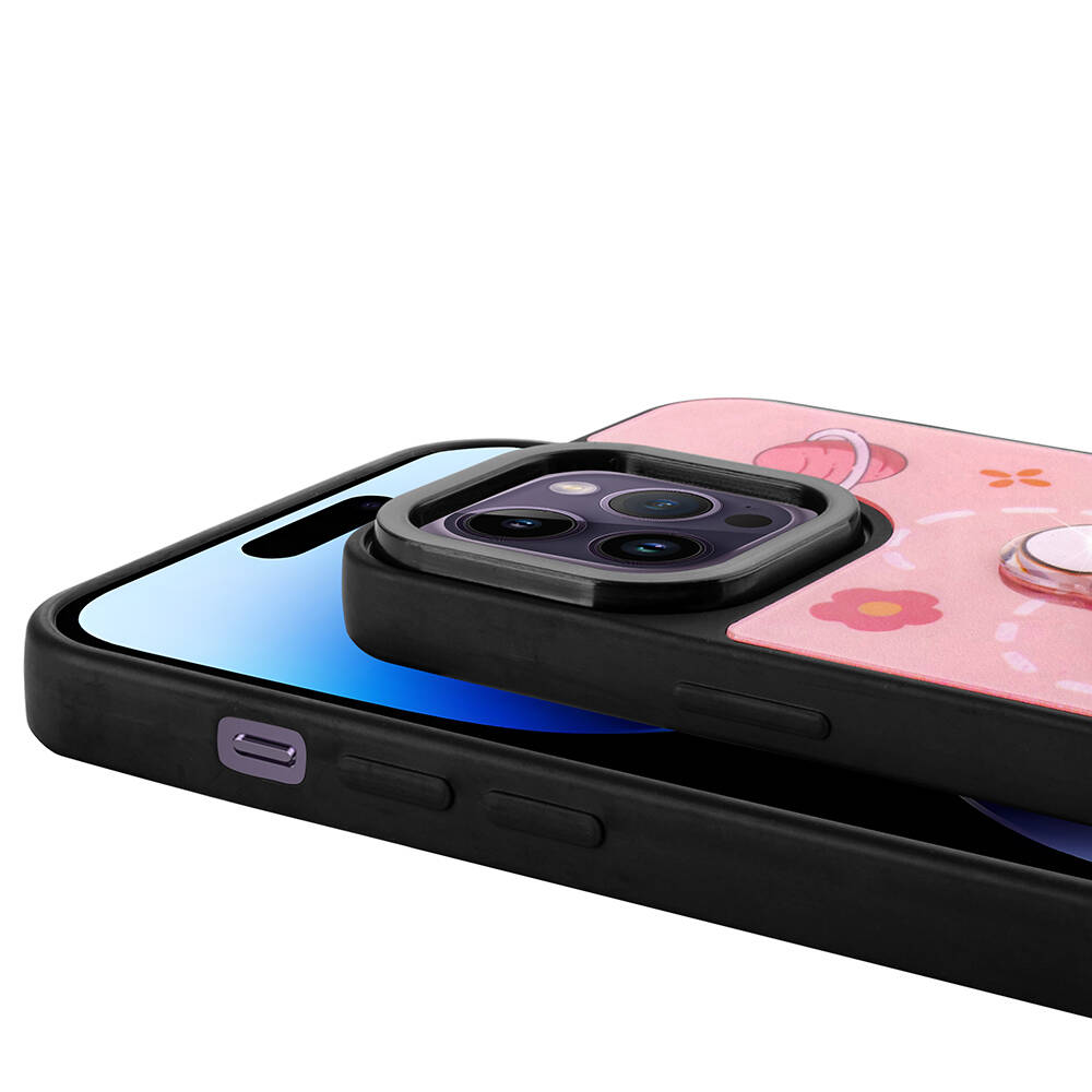 Apple iPhone 14 Pro Max Uyumlu Kılıf Parlayan Kabartmalı İkonik Figürlü Zore Amas Silikon Kapak - 2