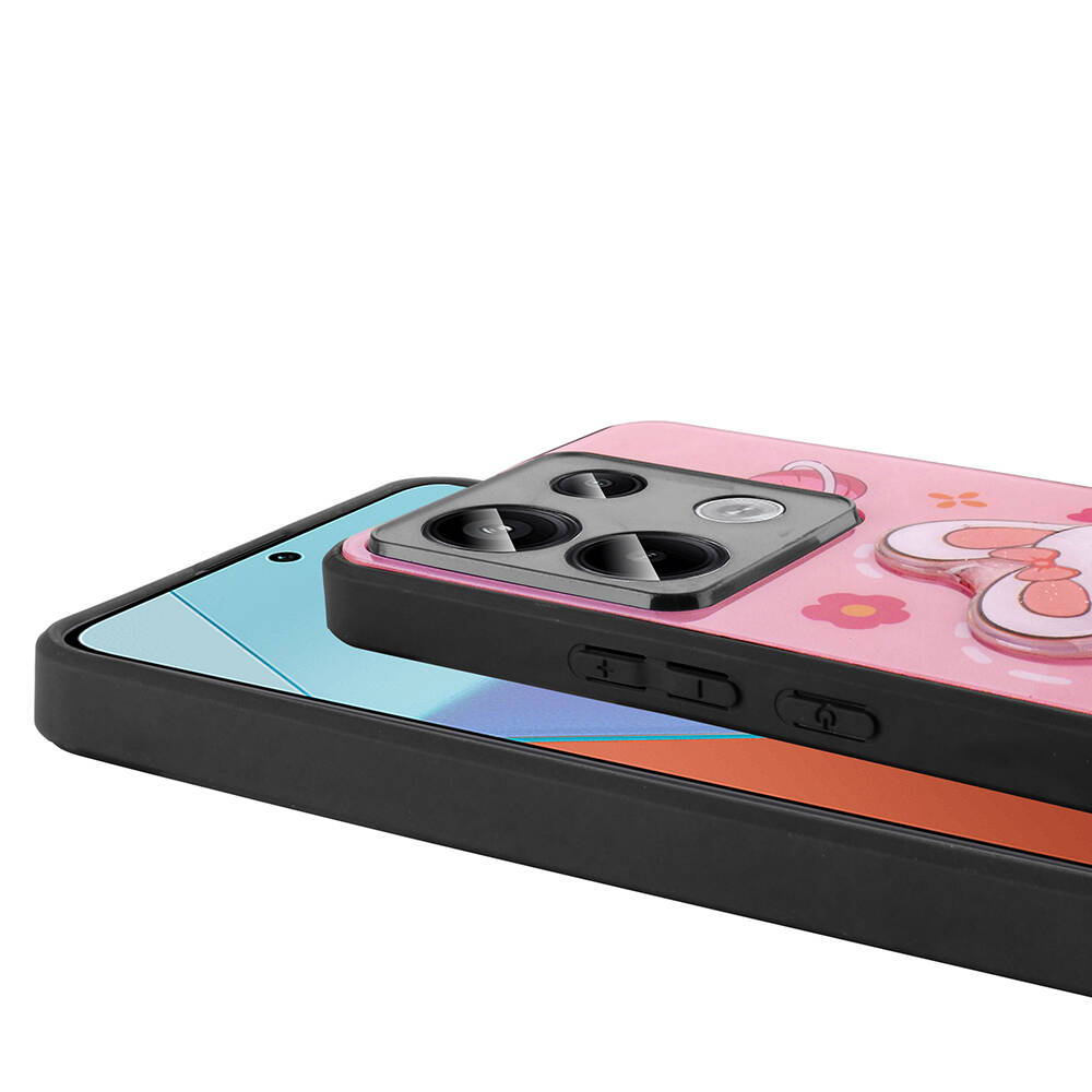 Xiaomi Redmi Note 13 Pro 5G Uyumlu Kılıf Parlayan Kabartmalı İkonik Figürlü Zore Amas Silikon Kapak - 6