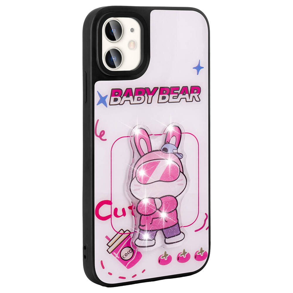 Apple iPhone 11 Uyumlu Kılıf Parlayan Kabartmalı İkonik Figürlü Zore Amas Silikon Kapak - 3