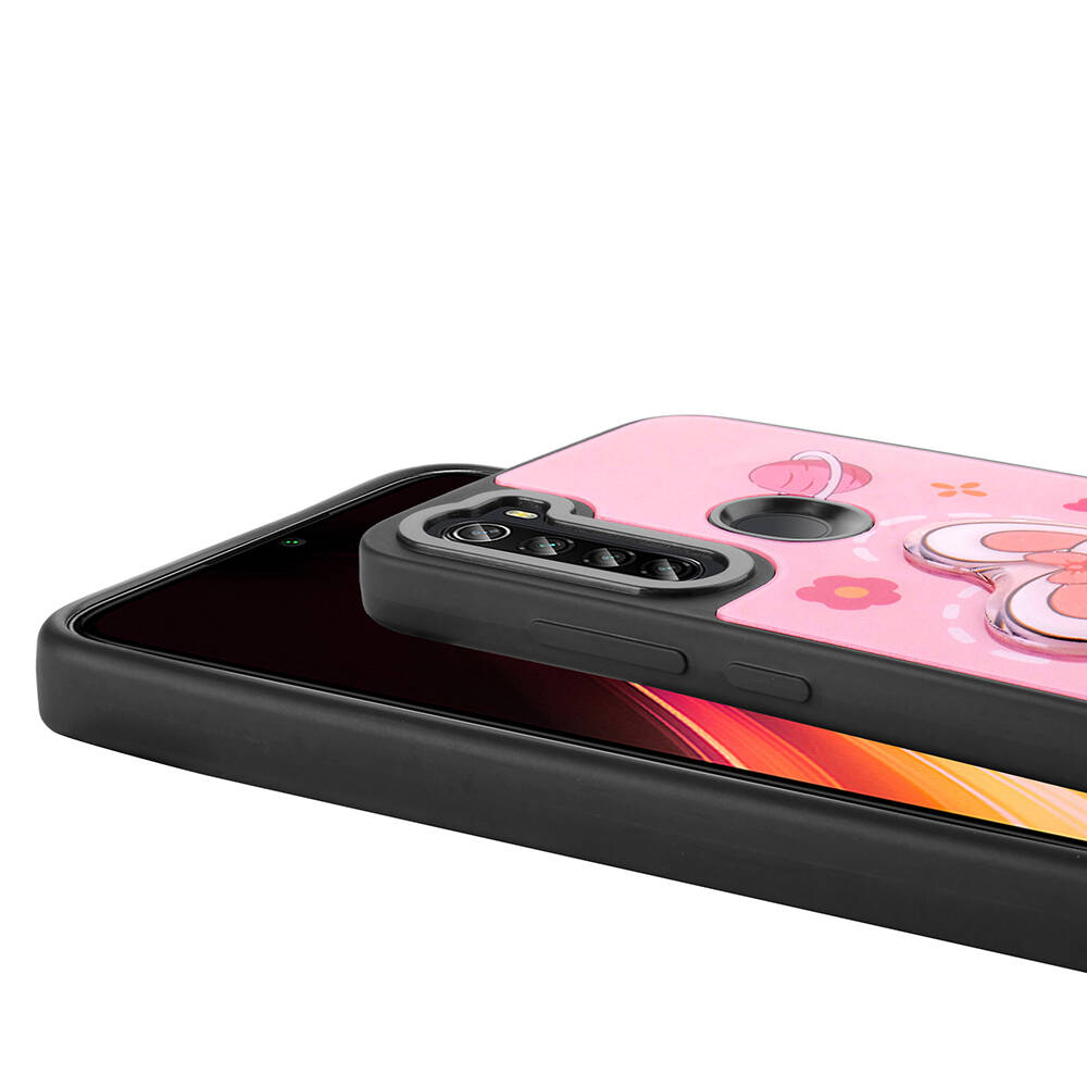 Xiaomi Redmi Note 8 Uyumlu Kılıf Parlayan Kabartmalı İkonik Figürlü Zore Amas Silikon Kapak - 3