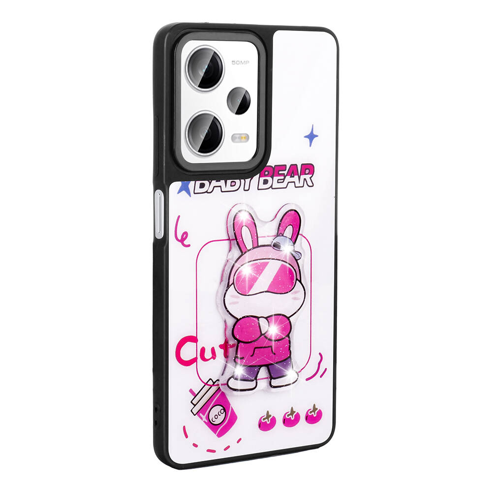 Xiaomi Redmi Note 12 Pro Plus 5G Kılıf Parlayan Kabartmalı İkonik Figürlü Zore Amas Silikon Kapak - 1