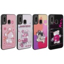 Samsung Galaxy A20 Uyumlu Kılıf Parlayan Kabartmalı İkonik Figürlü Zore Amas Silikon Kapak - 1