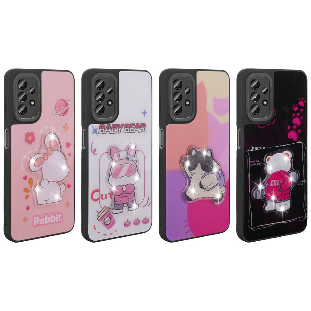 Samsung Galaxy A23 Uyumlu Kılıf Parlayan Kabartmalı İkonik Figürlü Zore Amas Silikon Kapak - 2