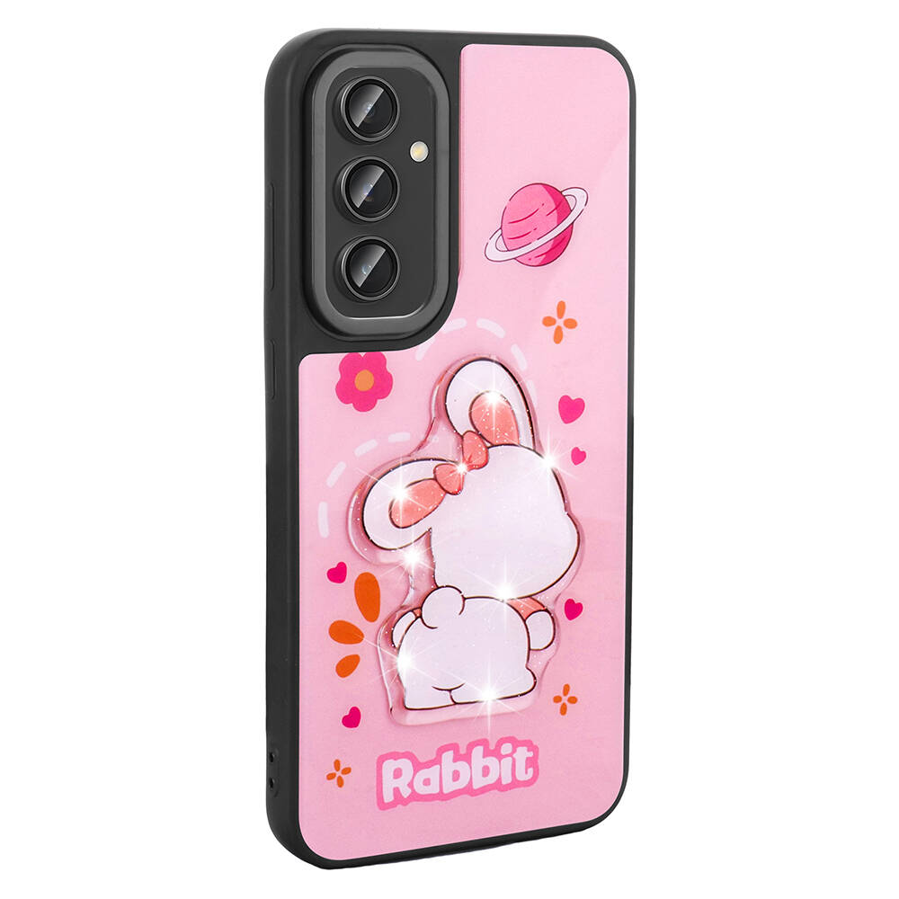 Samsung Galaxy A24 Uyumlu Kılıf Parlayan Kabartmalı İkonik Figürlü Zore Amas Silikon Kapak - 1