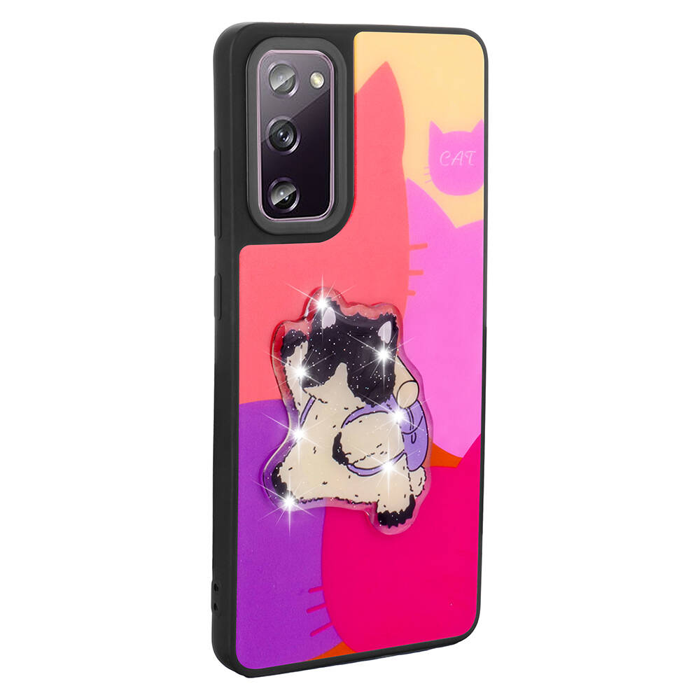 Samsung Galaxy S20 FE Uyumlu Kılıf Parlayan Kabartmalı İkonik Figürlü Zore Amas Silikon Kapak - 2