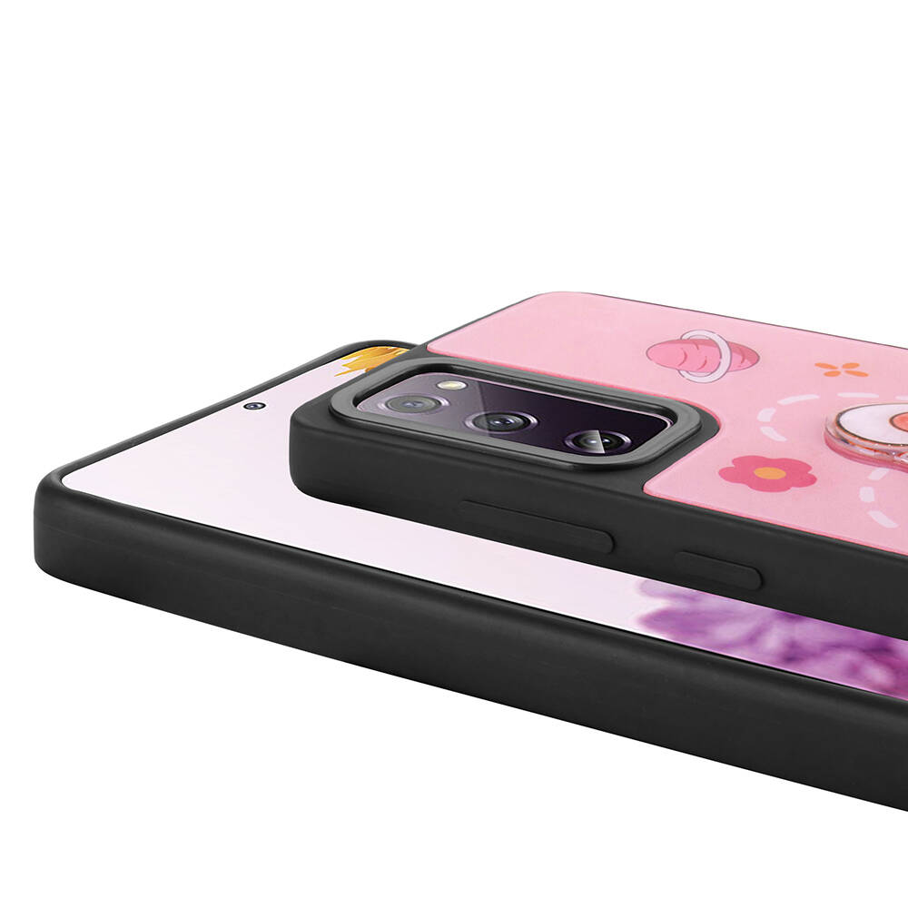 Samsung Galaxy S20 FE Uyumlu Kılıf Parlayan Kabartmalı İkonik Figürlü Zore Amas Silikon Kapak - 6