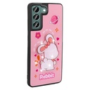 Samsung Galaxy S21 FE Uyumlu Kılıf Parlayan Kabartmalı İkonik Figürlü Zore Amas Silikon Kapak - 4