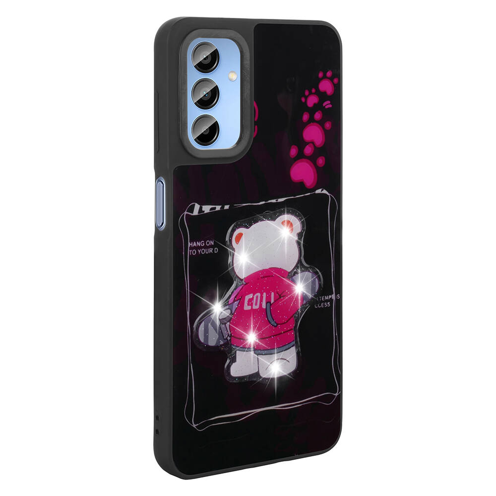 Samsung Galaxy A25 Uyumlu Kılıf Parlayan Kabartmalı İkonik Figürlü Zore Amas Silikon Kapak - 3