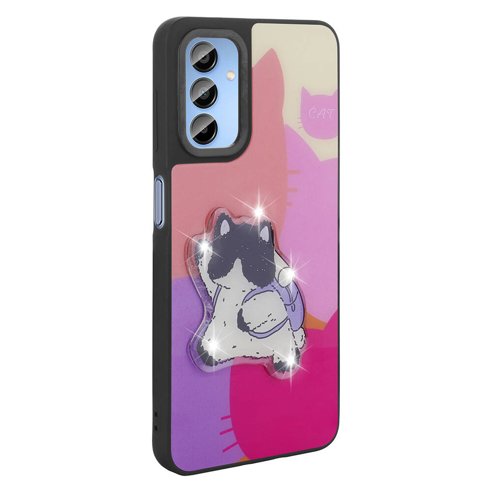 Samsung Galaxy A25 Uyumlu Kılıf Parlayan Kabartmalı İkonik Figürlü Zore Amas Silikon Kapak - 4