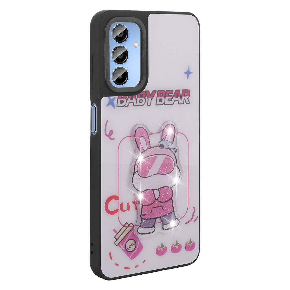 Samsung Galaxy A25 Uyumlu Kılıf Parlayan Kabartmalı İkonik Figürlü Zore Amas Silikon Kapak - 5