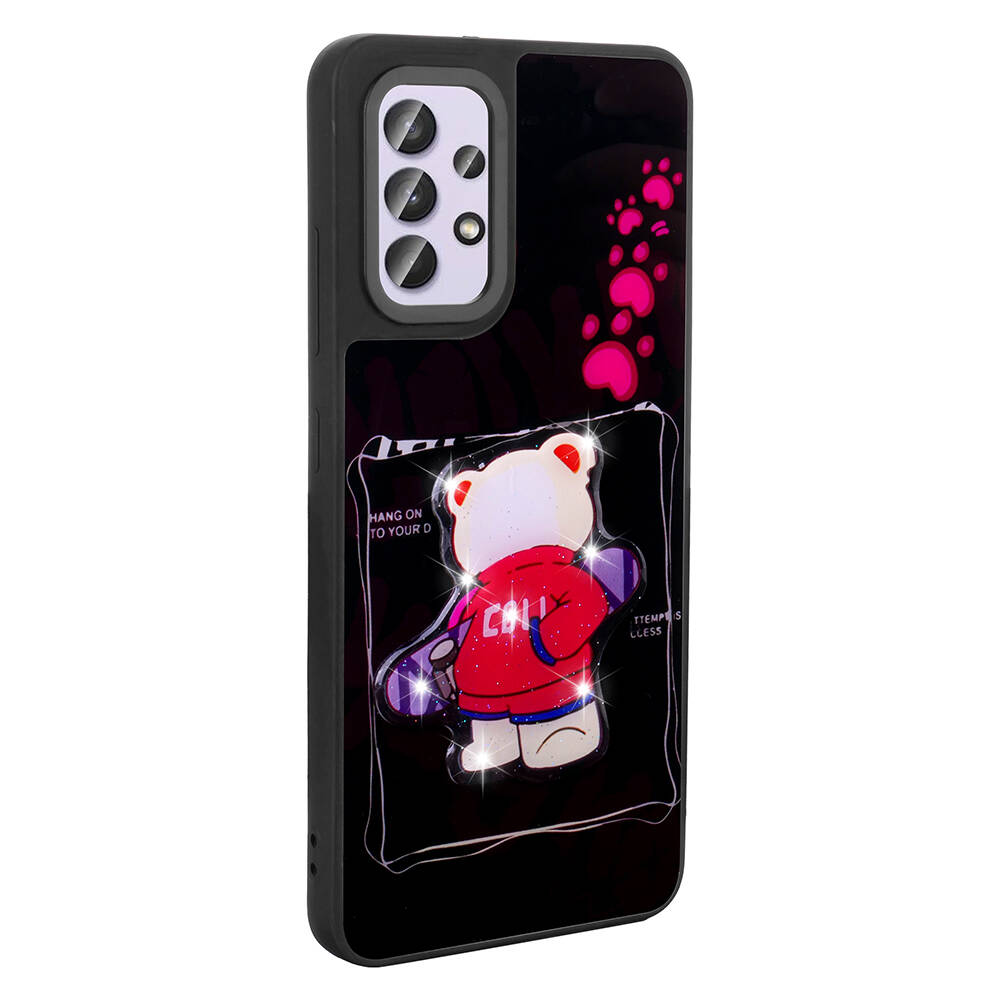 Samsung Galaxy A32 4G Uyumlu Kılıf Parlayan Kabartmalı İkonik Figürlü Zore Amas Silikon Kapak - 1