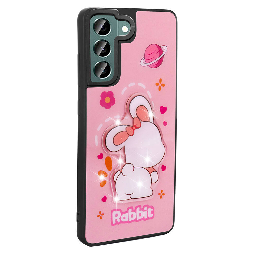 Samsung Galaxy S22 Uyumlu Kılıf Parlayan Kabartmalı İkonik Figürlü Zore Amas Silikon Kapak - 4