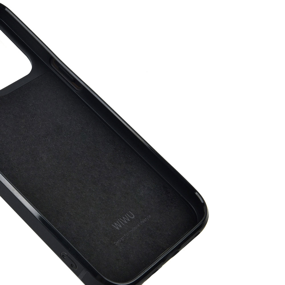 Apple iPhone 13 Mini Uyumlu Kılıf Wiwu Croco Pattern Calfskin Orjinal Deri Kapak - 4