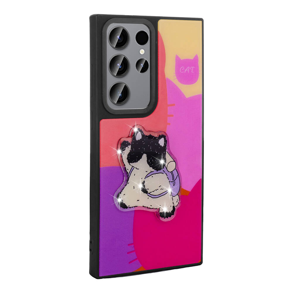 Samsung Galaxy S22 Ultra Uyumlu Kılıf Parlayan Kabartmalı İkonik Figürlü Zore Amas Silikon Kapak - 3