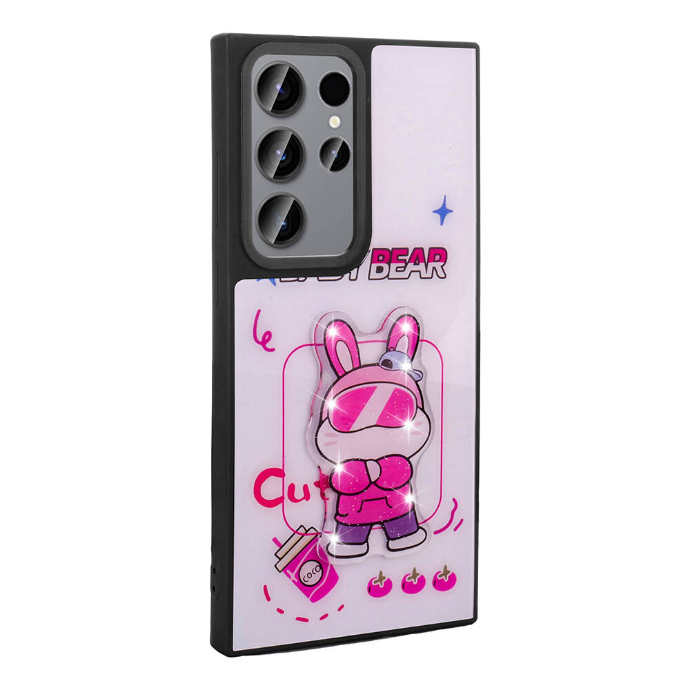 Samsung Galaxy S22 Ultra Uyumlu Kılıf Parlayan Kabartmalı İkonik Figürlü Zore Amas Silikon Kapak - 5