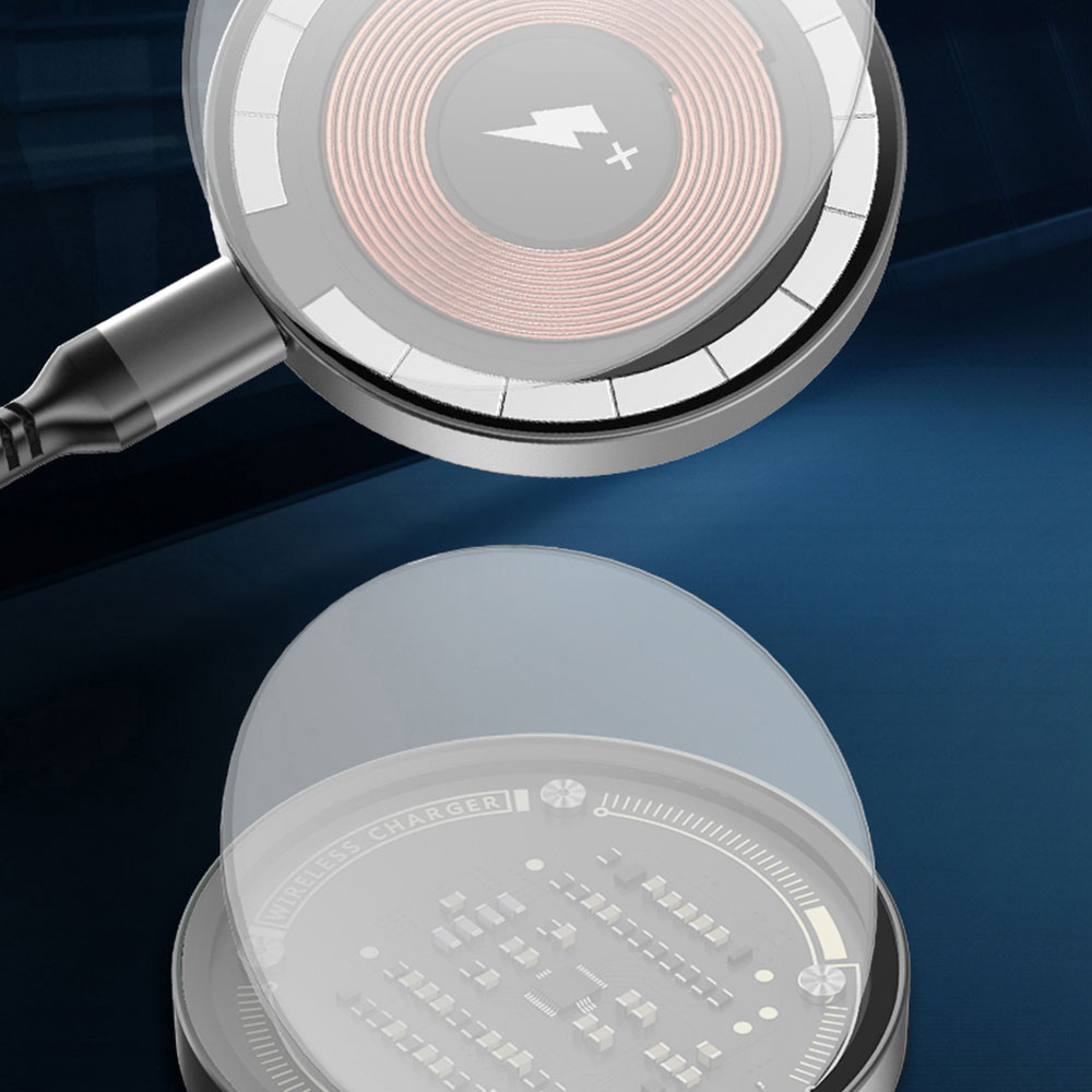 Wiwu M17 Magnetik Intelligent Transparan Wireless Şarj Ultra İnce Şeffaf 15W Android iOS Destekli - 9