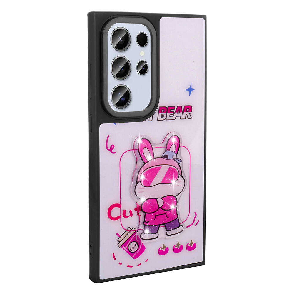 Samsung Galaxy S24 Ultra Uyumlu Kılıf Parlayan Kabartmalı İkonik Figürlü Zore Amas Silikon Kapak - 3