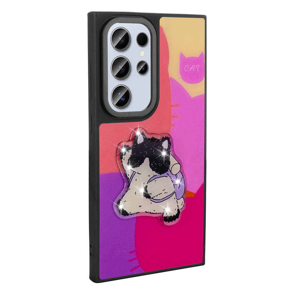 Samsung Galaxy S24 Ultra Uyumlu Kılıf Parlayan Kabartmalı İkonik Figürlü Zore Amas Silikon Kapak - 6