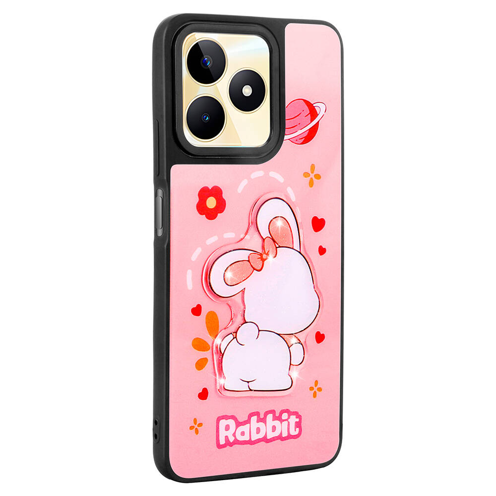 REALME C53 4G Case Shining Embossed Iconic Figured Zore Amas Silicone Cover - 2