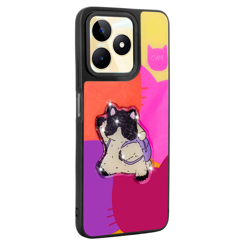 REALME C55 4G Case Shining Embossed Iconic Figured Zore Amas Silicone Cover - 3