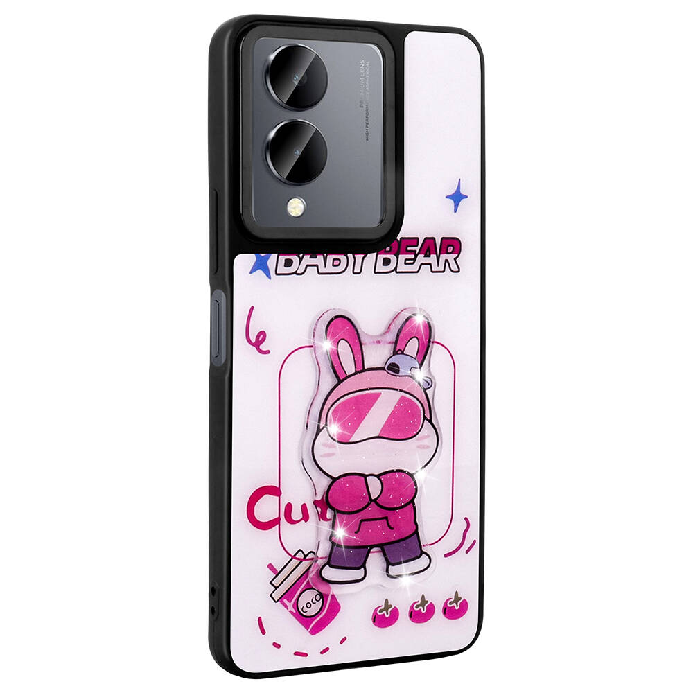 Vivo Y36 5G Kılıf Parlayan Kabartmalı İkonik Figürlü Zore Amas Silikon Kapak - 1