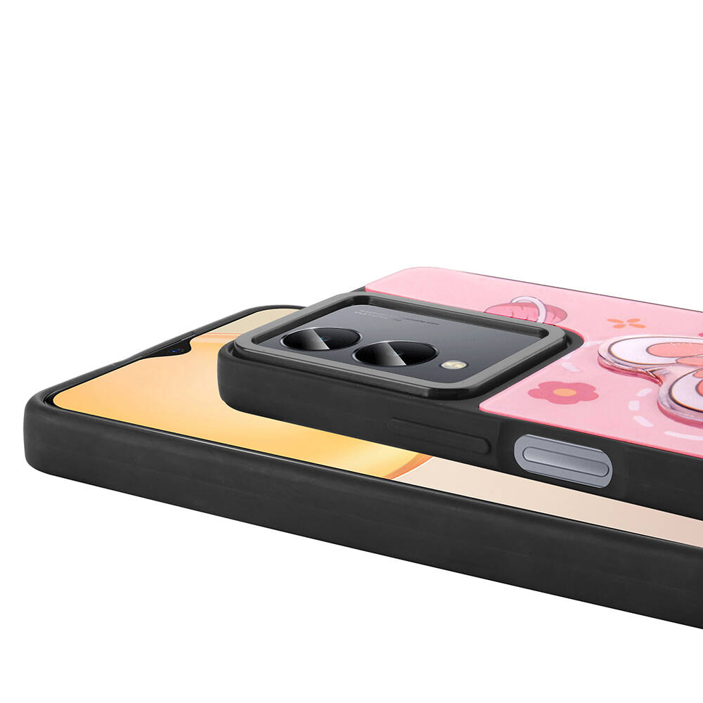 Vivo Y36 5G Kılıf Parlayan Kabartmalı İkonik Figürlü Zore Amas Silikon Kapak - 5