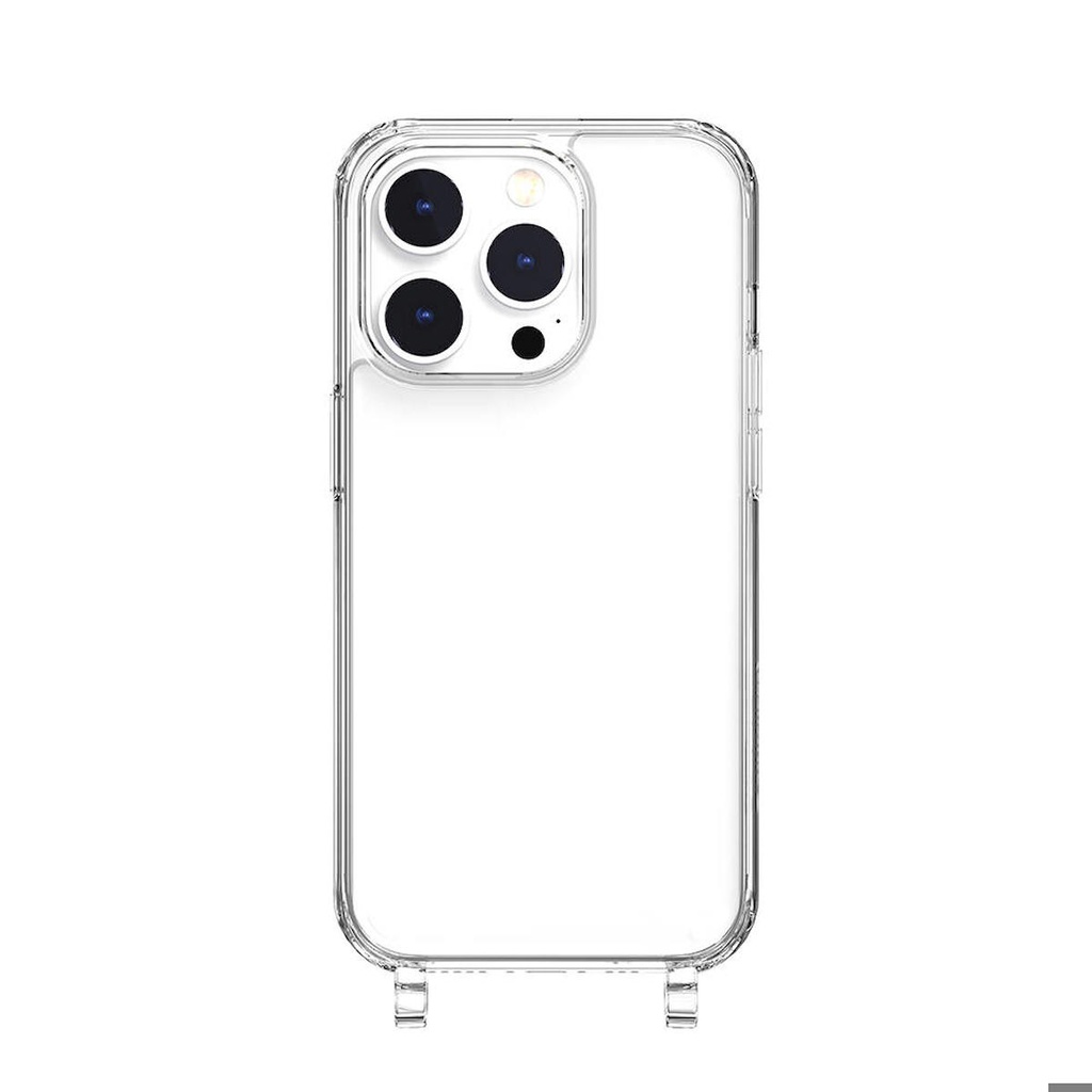 Apple iPhone 14 Pro Uyumlu Kılıf Boyun Askılı Şok Önleyicili Şeffaf Lisanslı Switcheasy Play Kapak