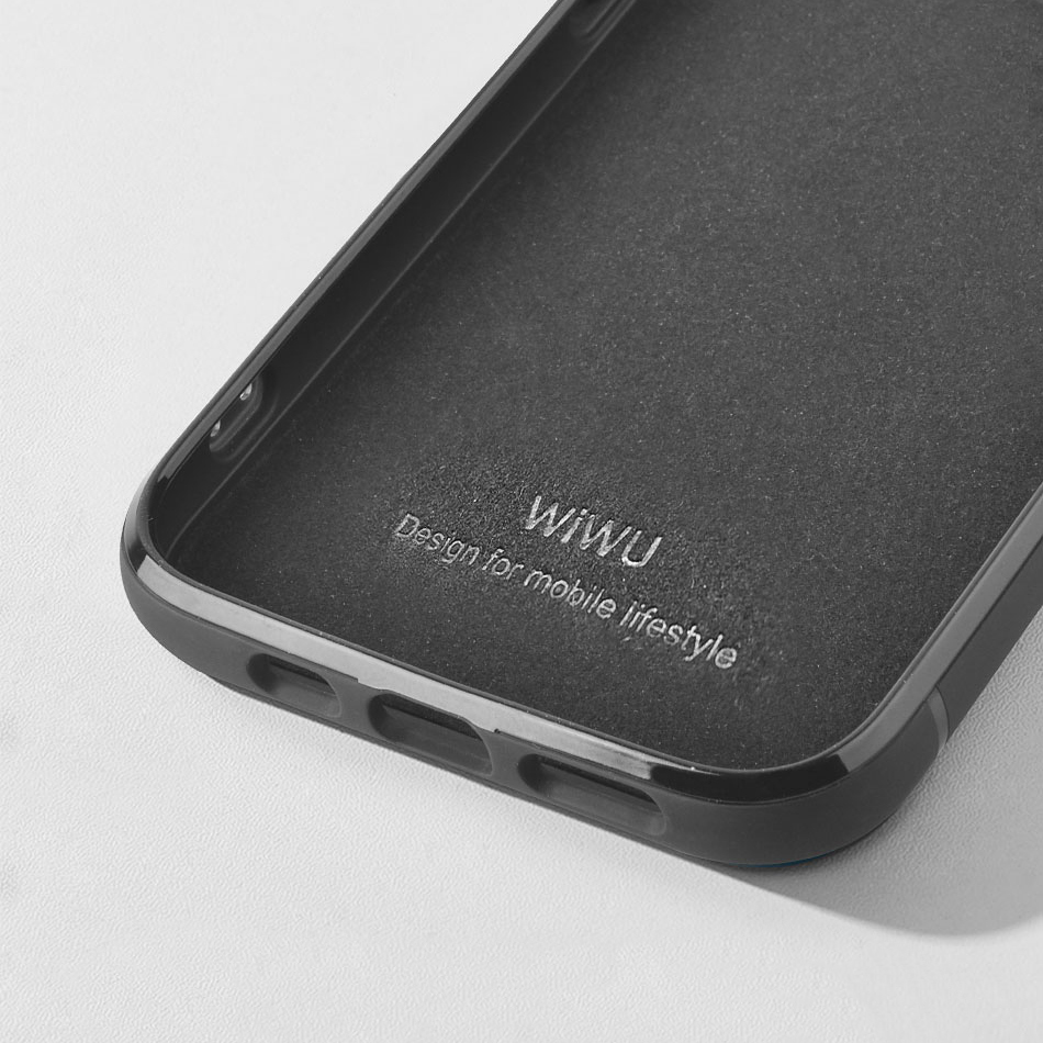 Apple iPhone 13 Mini Uyumlu Kılıf Wiwu Genuine Leather Plastic Calfskin Orjinal Deri Kapak - 6