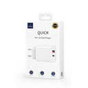 Wiwu Wi-U002 Quick Type-C PD & USB-A QC Hızlı Şarj Başlığı 20W - 2