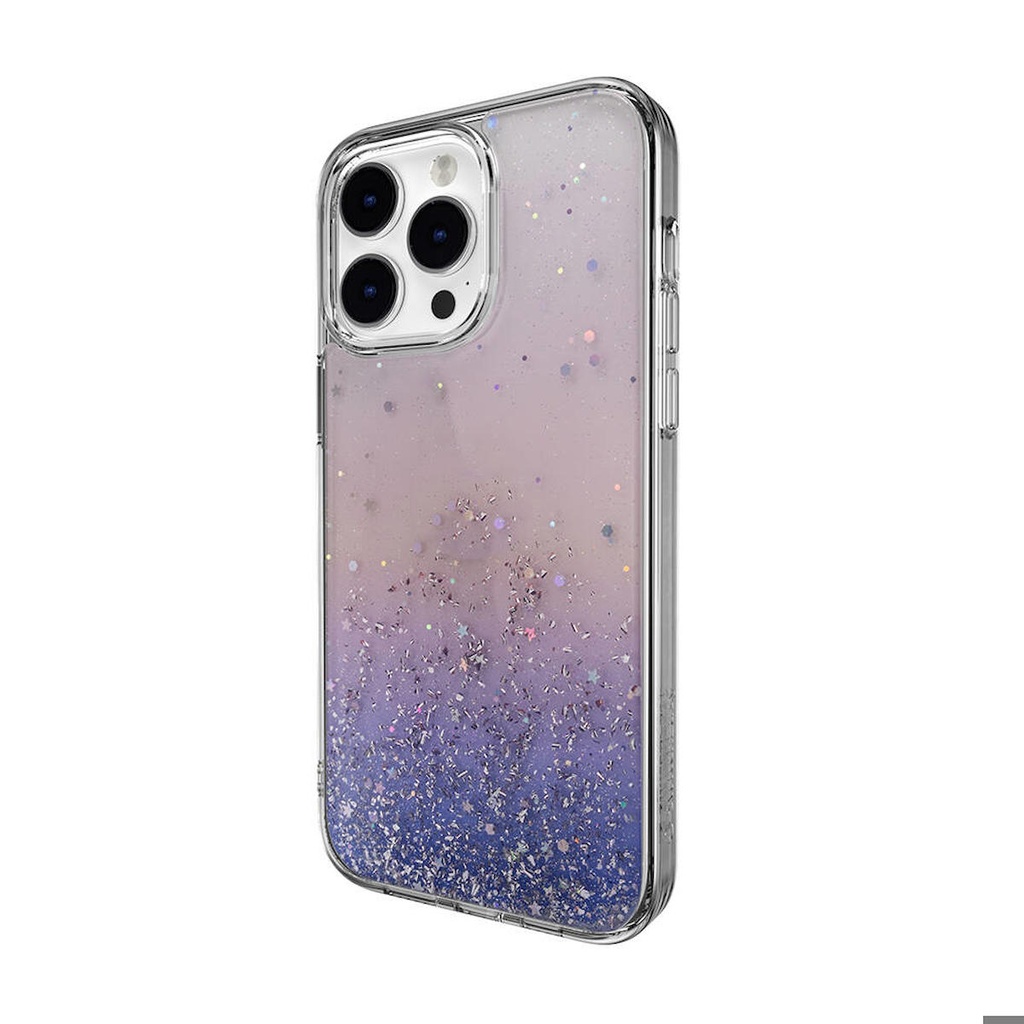 Apple iPhone 14 Pro Max Uyumlu Kılıf Parlayan Simli Şeffaf Lisanslı Switcheasy Starfield Kapak