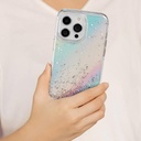 Apple iPhone 14 Pro Max Uyumlu Kılıf Parlayan Simli Şeffaf Lisanslı Switcheasy Starfield Kapak