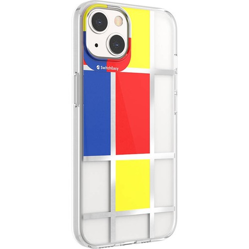Apple iPhone 13 Uyumlu Kılıf Çift IMD Baskılı Lisanslı Switcheasy Artist Mondrian Kapak