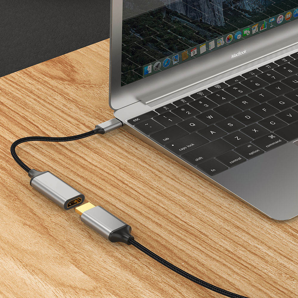 Zore QG05 8K 60 Hz Görüntü Kalitesi Type-C to HDMI Dönüştürücü 15cm - 1
